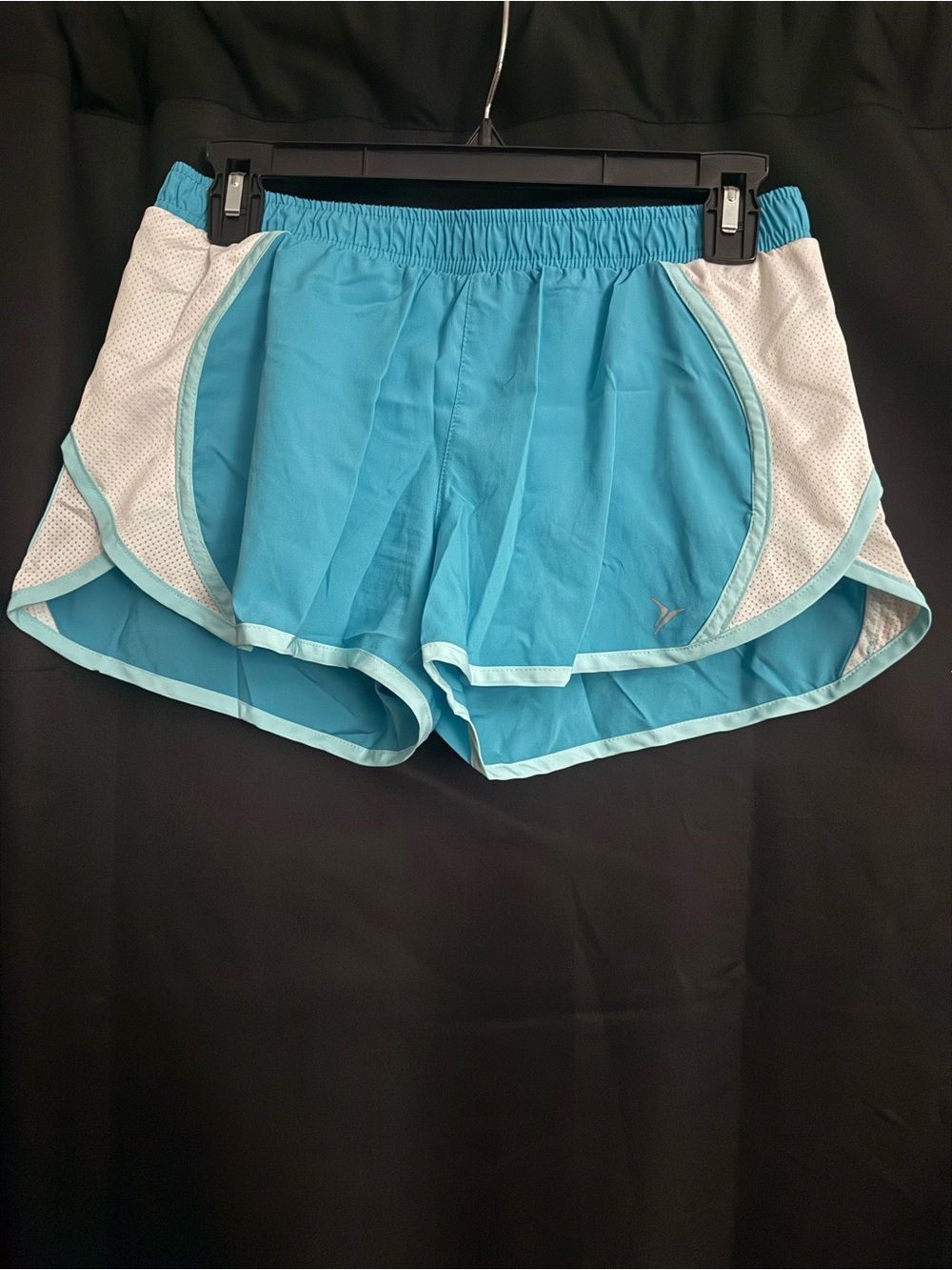 Old Navy Aqua Athletic Shorts with White Mesh Panels